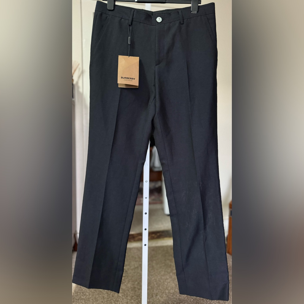 Burberry Linen And Wool Pants